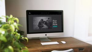 Four acre farm background on iMac