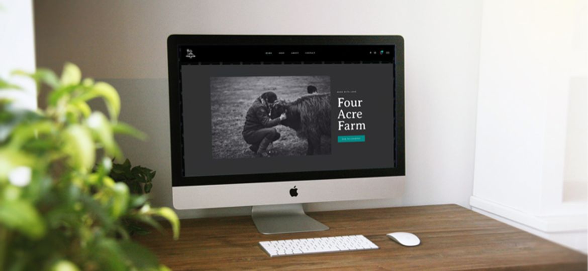 Four acre farm background on iMac